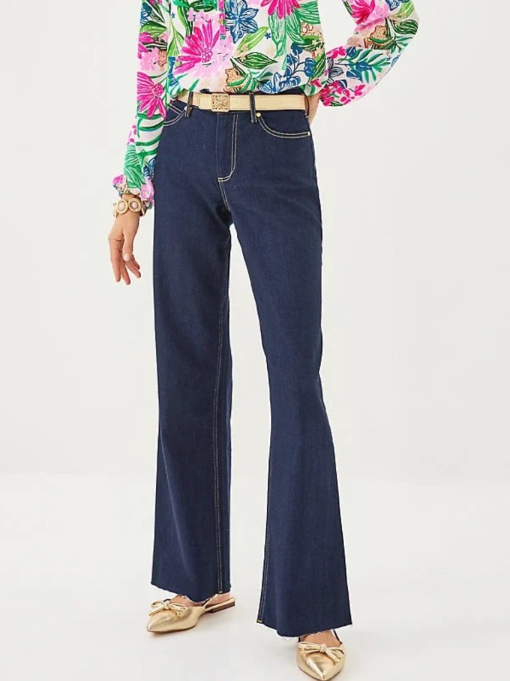 LILLY PULITZER Aniston High Rise Straight Jean - size 4 - NEW